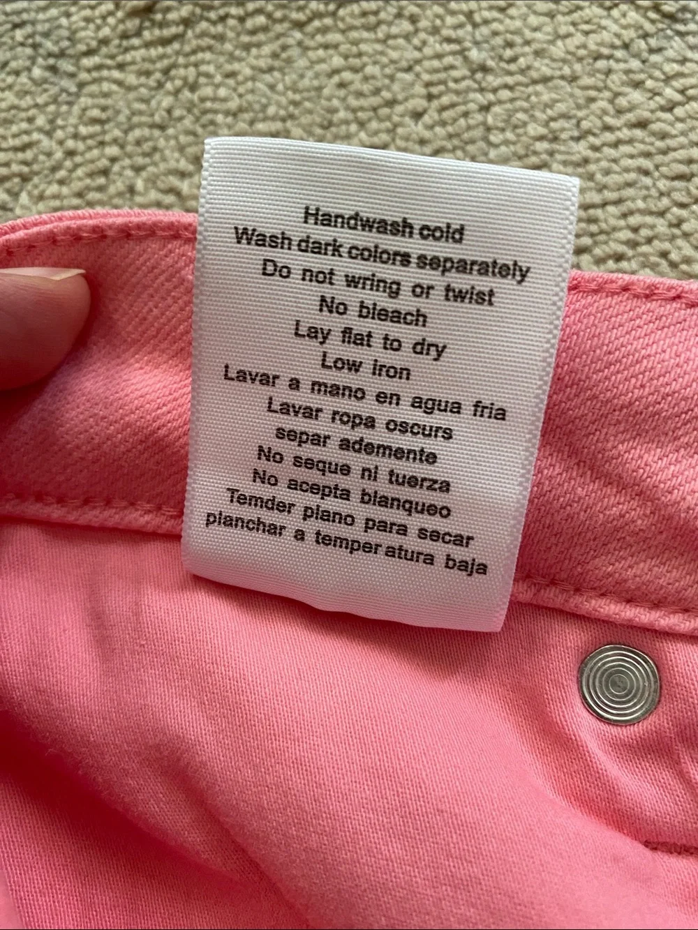 Judy Blue Tummy Control High Waist Cuffed Shorts Medium Bright Pink White